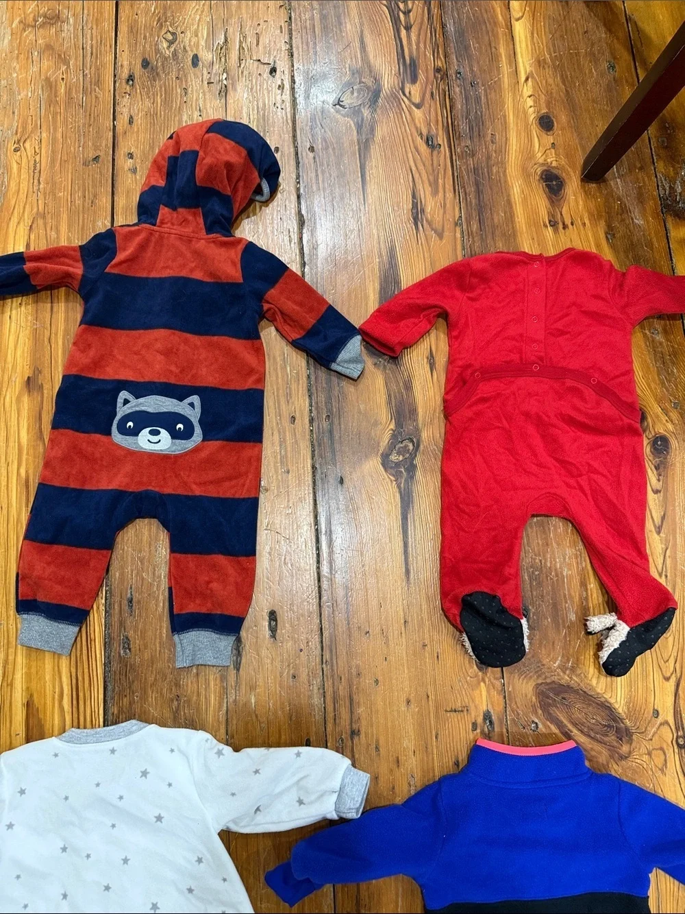 Carter’s, Converse Fleece one pieces size 6 to 9 months bundle